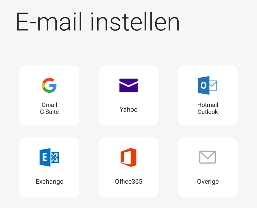 E-mail instellen op Android telefoon