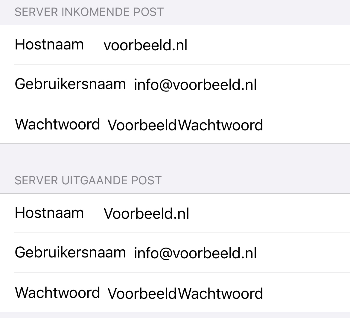 Mail toevoegen op iPhone