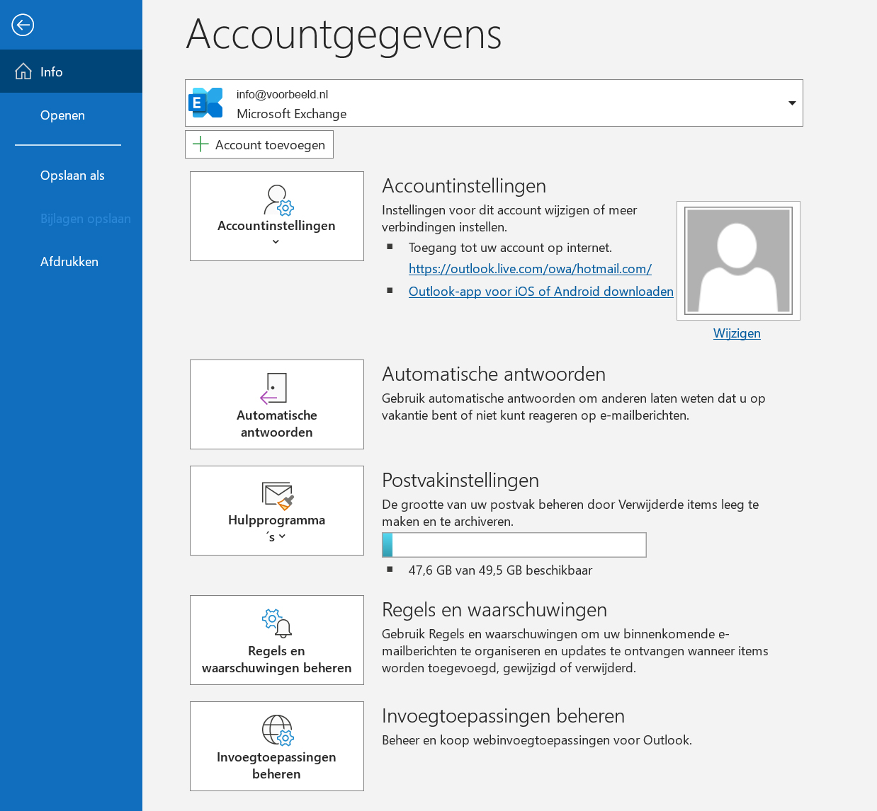 E-mail instellen in Office 365 Outlook